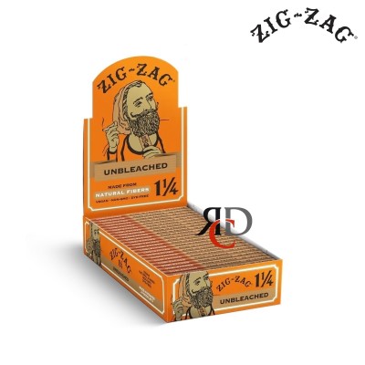 ZIG ZAG UNBLEACHED ROLLING PAPER 1 1/4 24CT/PACK